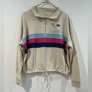 Disney Her Universe Quarter Zip Crop
Sweatshirt Lilo & Stitch Surfing Size L
